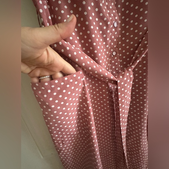 Pink Ruffled Tie Front Sundress - Picture 8 of 9